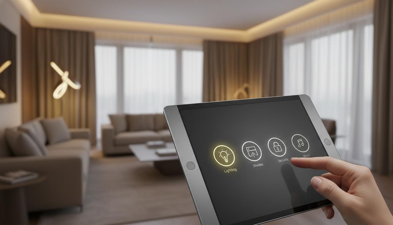 URC Total Control interface on a tablet in a Calgary home