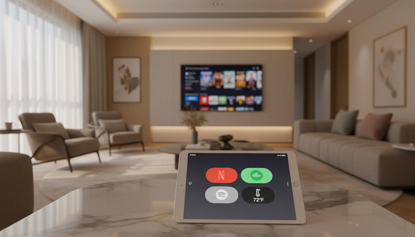 Wall-mounted television in a Calgary living room with no visible cabling